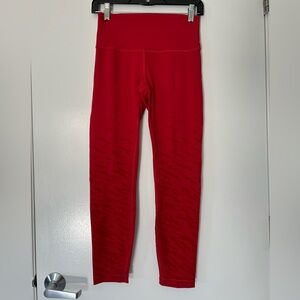 Lululemon Align Pant 25" High-Rise Sz 6 Red Velvet Zebra Fabric EUC Worn Once